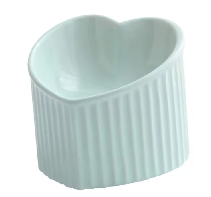 Slanted pet bowl Ceramic pet bowl