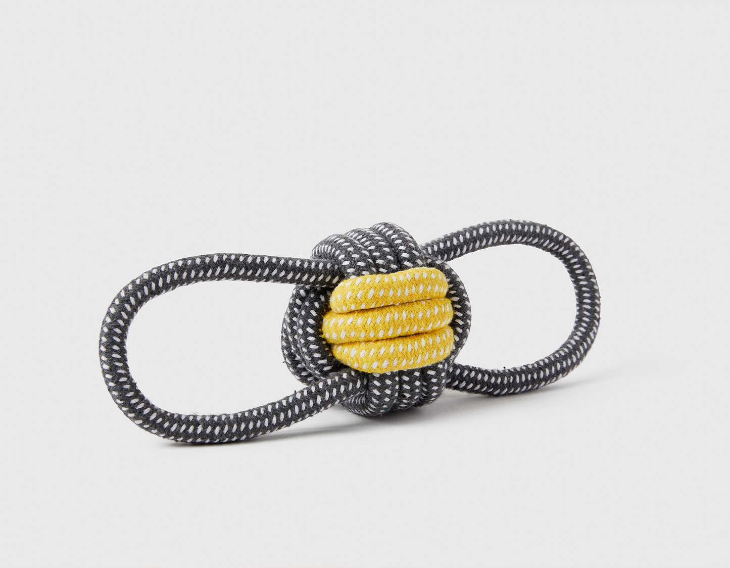 Black and Yellow Double Loop 3" Celtic Knot Rope Dog Toy