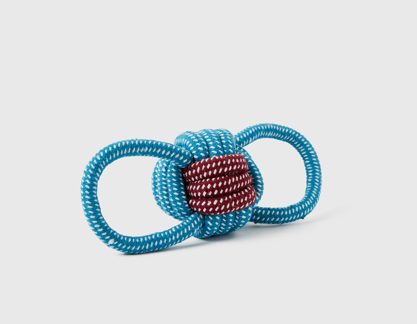 Blue and Red Double Loop 3" Celtic Knot Rope Dog Toy