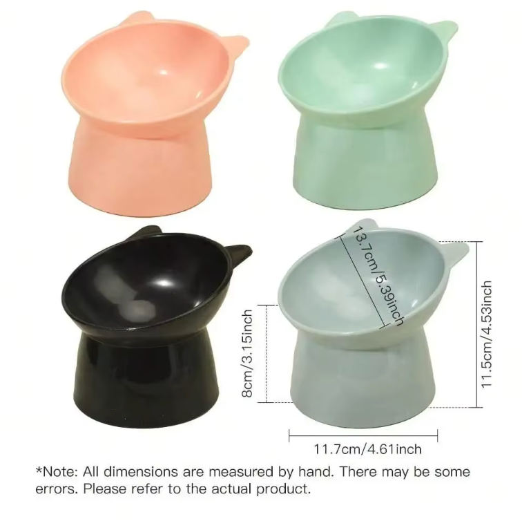 Pet feeding bowl ｜ Oblique neck protection bowl
