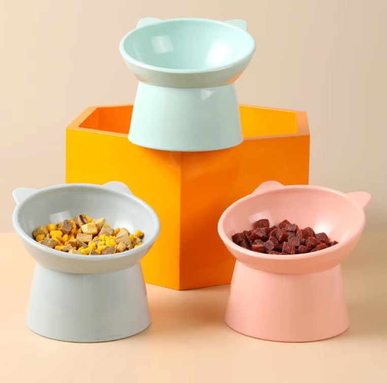 Pet feeding bowl ｜ Oblique neck protection bowl