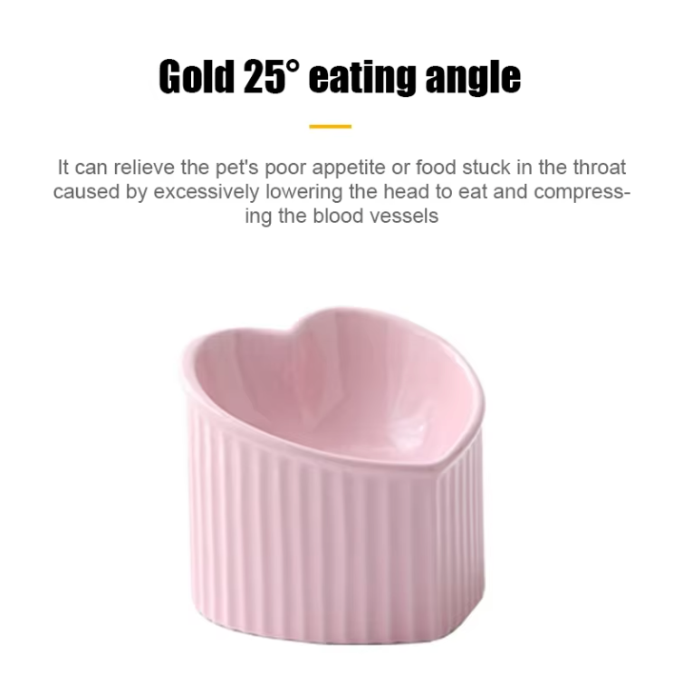 Slanted pet bowl Ceramic pet bowl