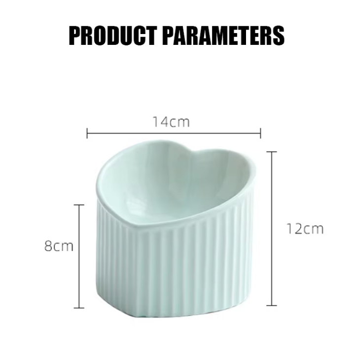 Slanted pet bowl Ceramic pet bowl