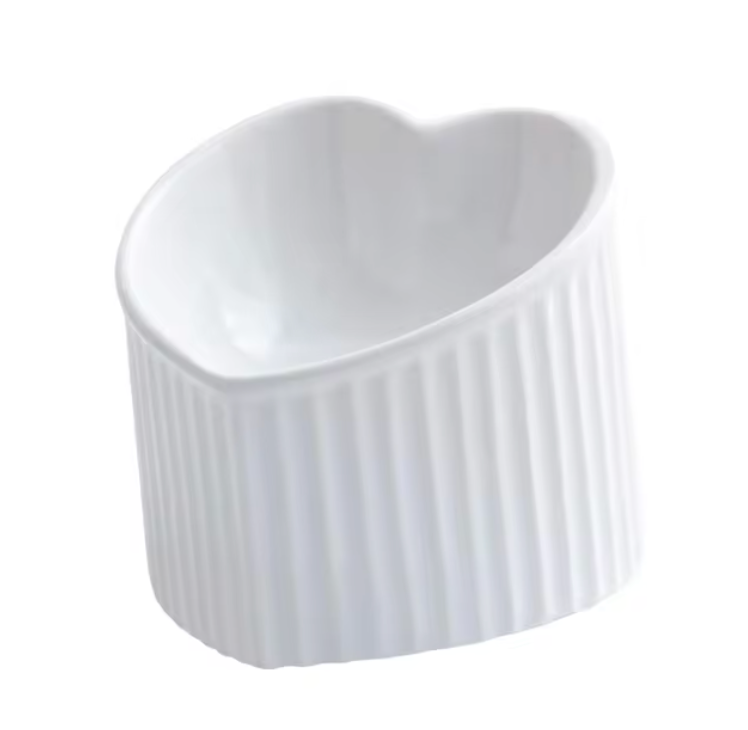 Slanted pet bowl Ceramic pet bowl