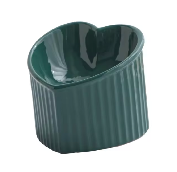 Slanted pet bowl Ceramic pet bowl