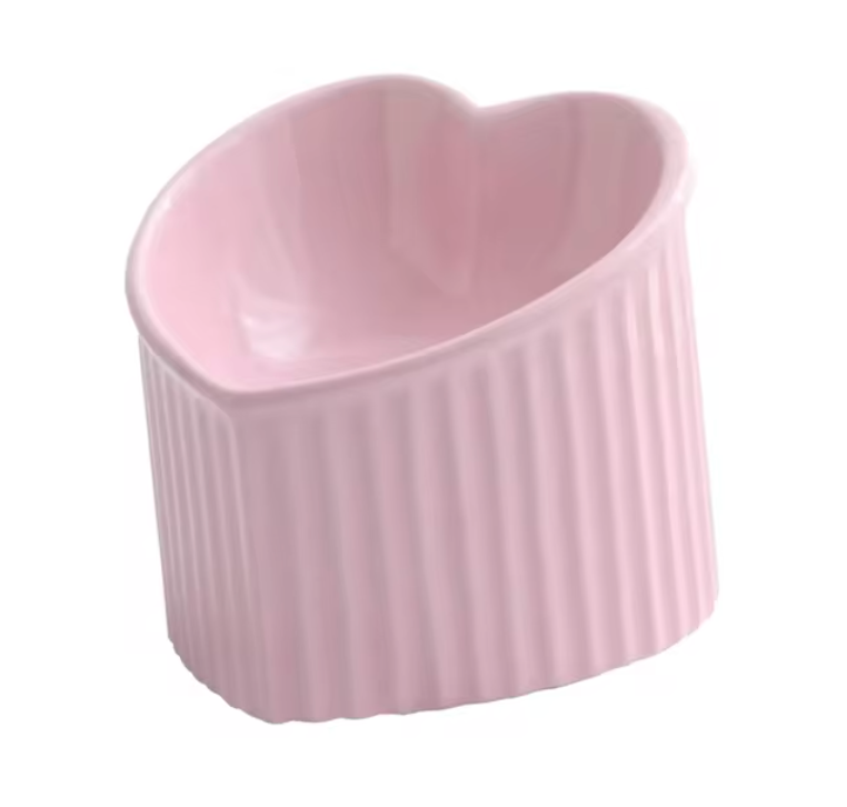 Slanted pet bowl Ceramic pet bowl