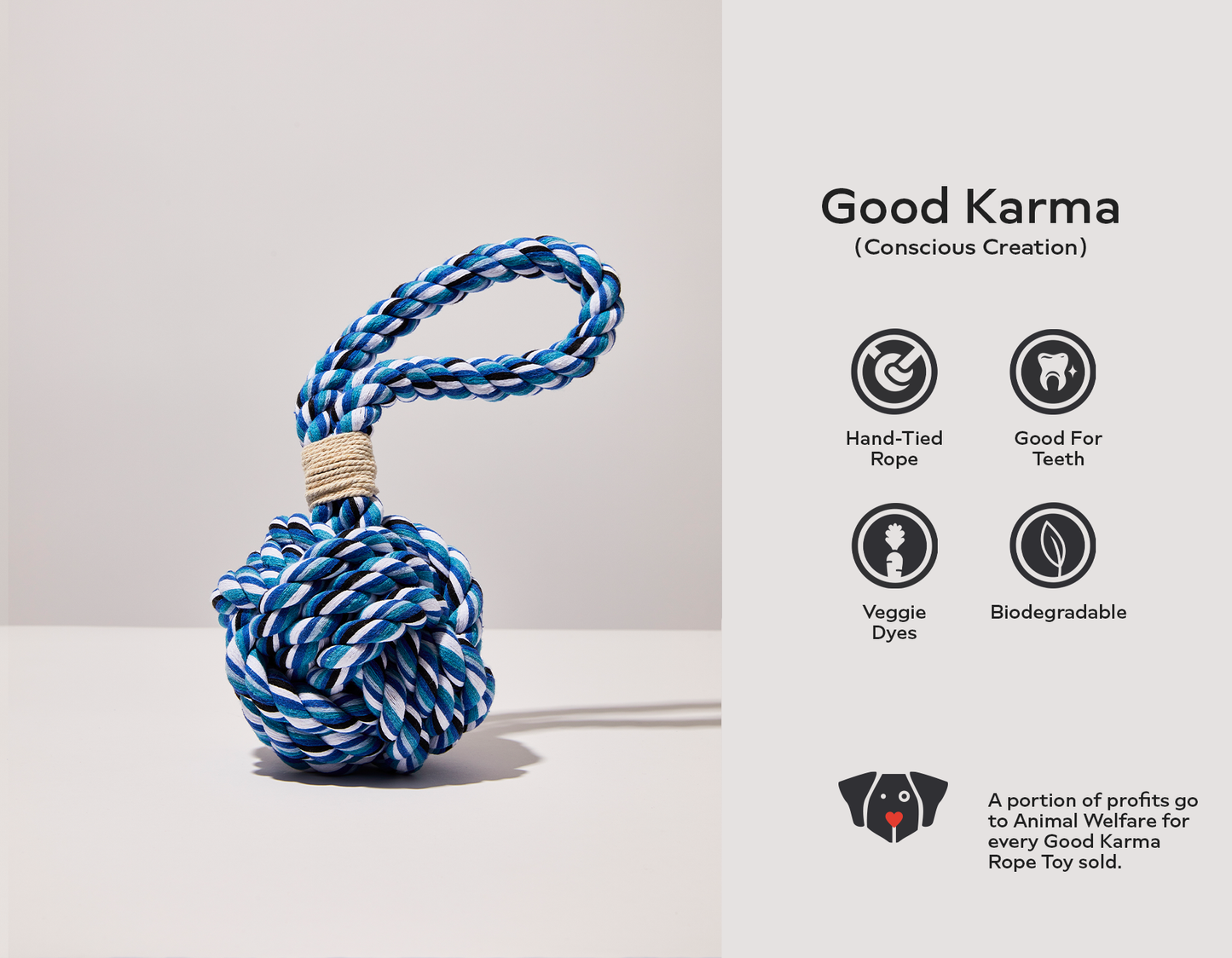 Ocean Waves Celtic Knot Tie Rope Dog Toy