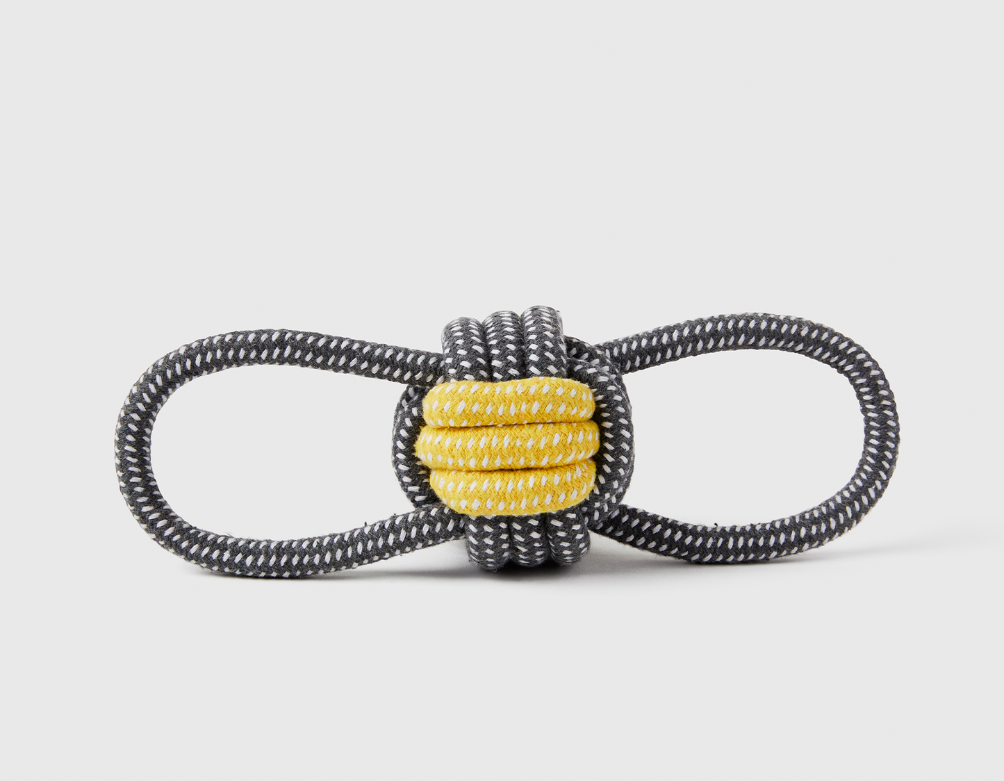 Black and Yellow Double Loop 3" Celtic Knot Rope Dog Toy