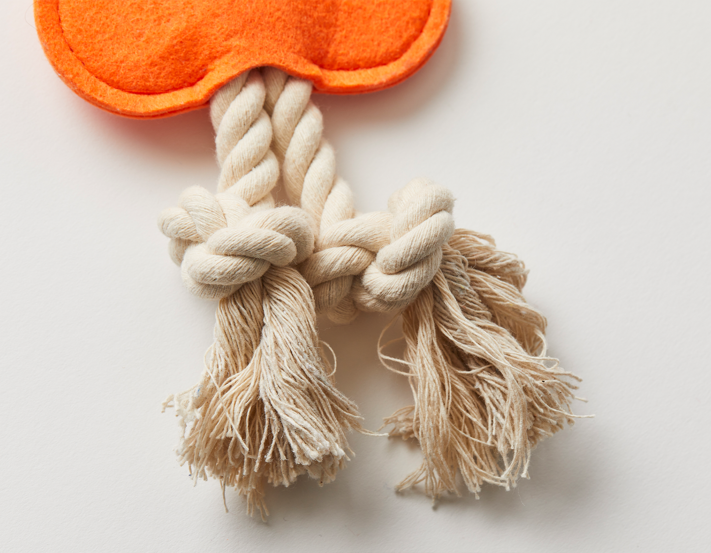 Hitch and Bone Orange Rope Dog Toy