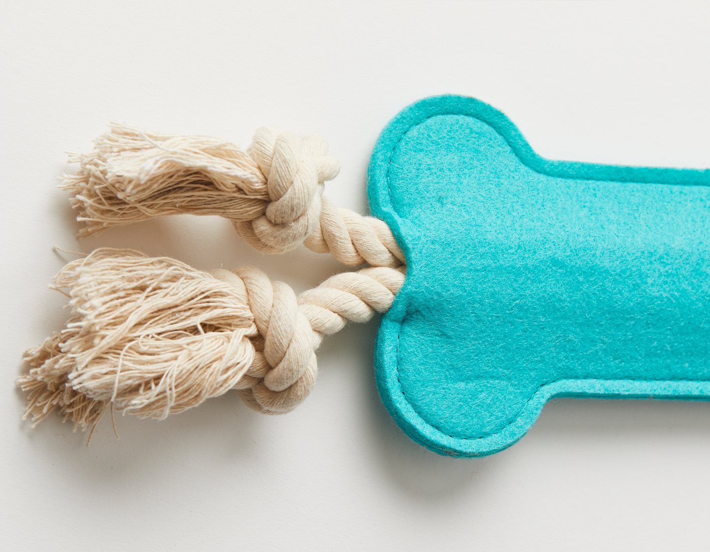 Hitch and Bone Teal Rope Dog Toy